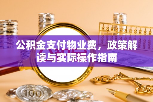 博白公积金支付物业费，政策解读与实际操作指南