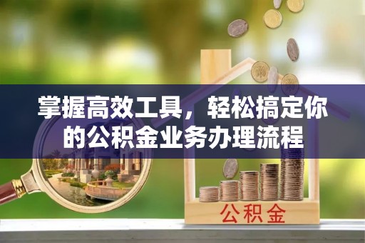 博白掌握高效工具，轻松搞定你的公积金业务办理流程