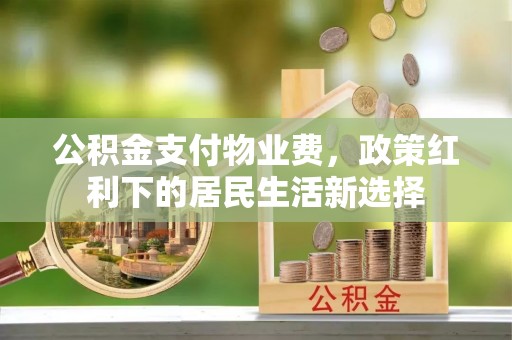 博白公积金支付物业费，政策红利下的居民生活新选择